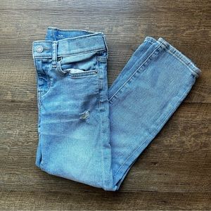 Old Navy Slim 360° Stretch Jeans Boys light wash distressed size 7 denim 543036